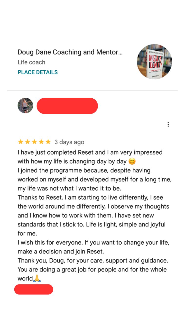 Google review for Doug Dane